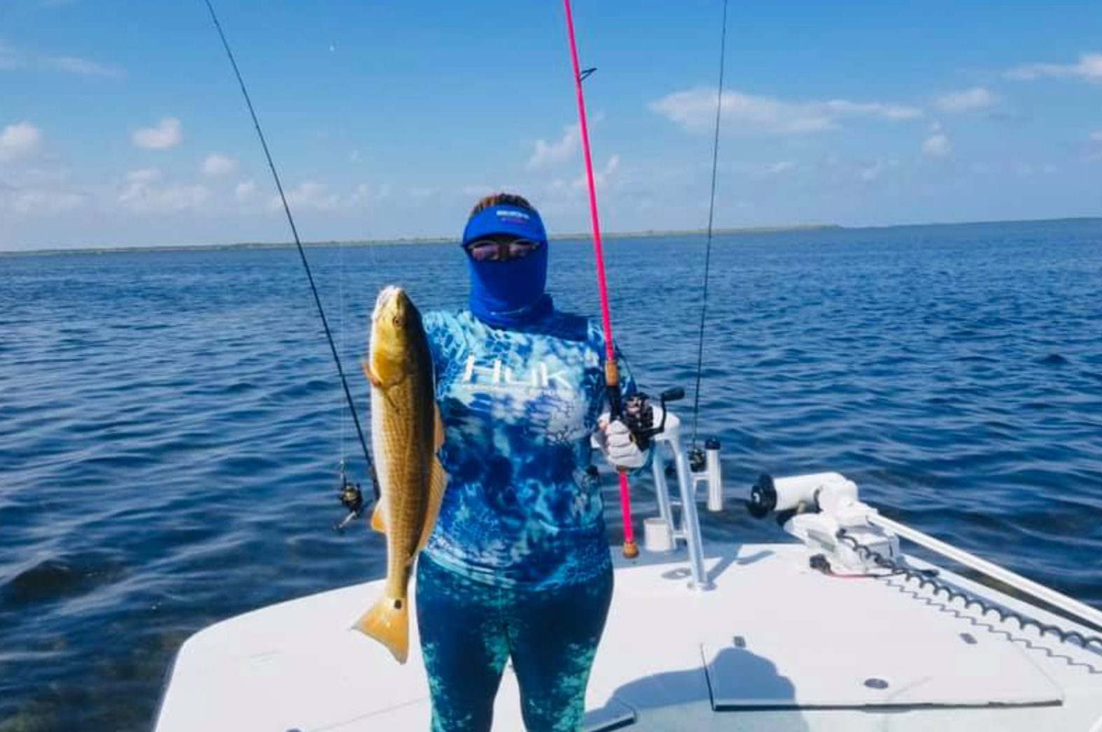 Hooking Redfish in Texas